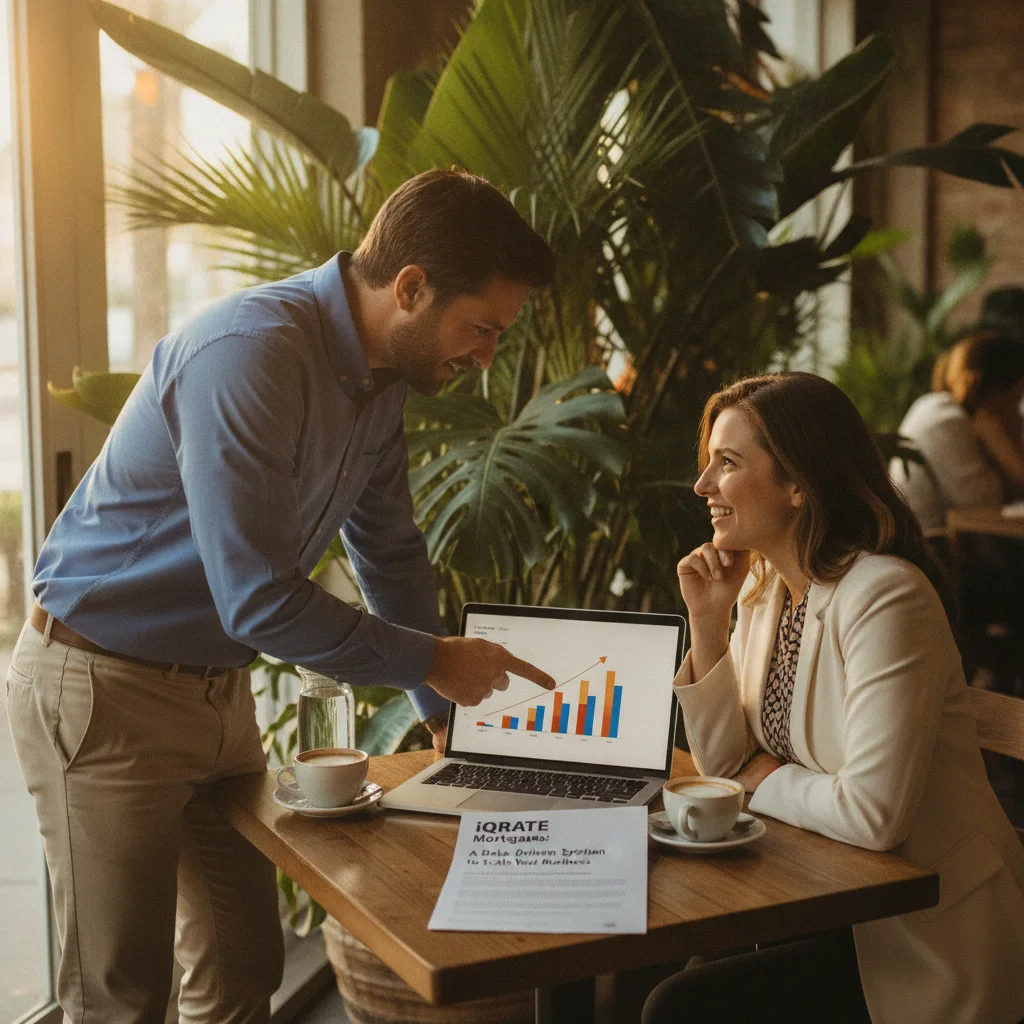 Real estate agent reviewing a client's deal health score