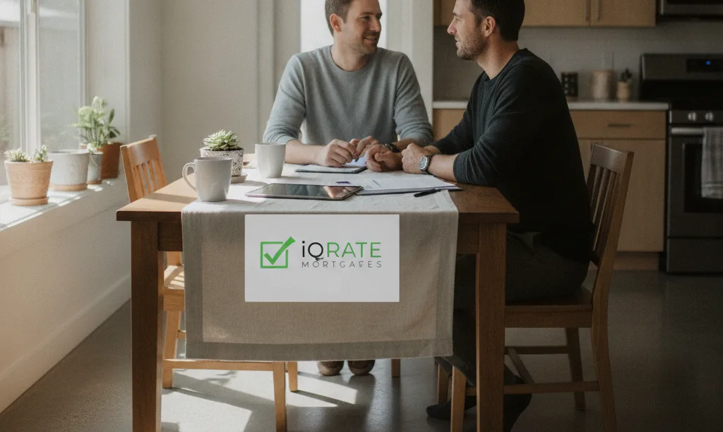 Couple reviewing iQRATE Mortgages paperwork in Sacramento.