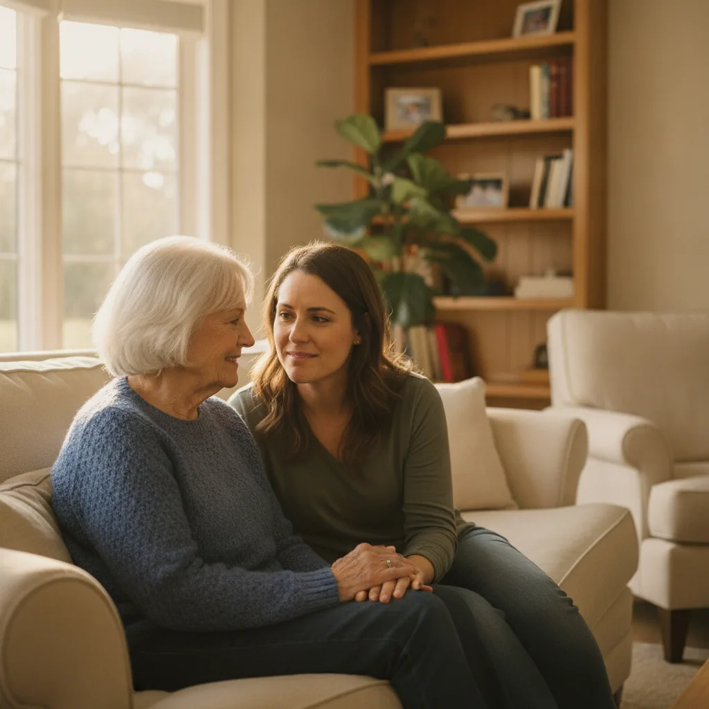 A couple reviewing mortgage documents for a down payment gift.