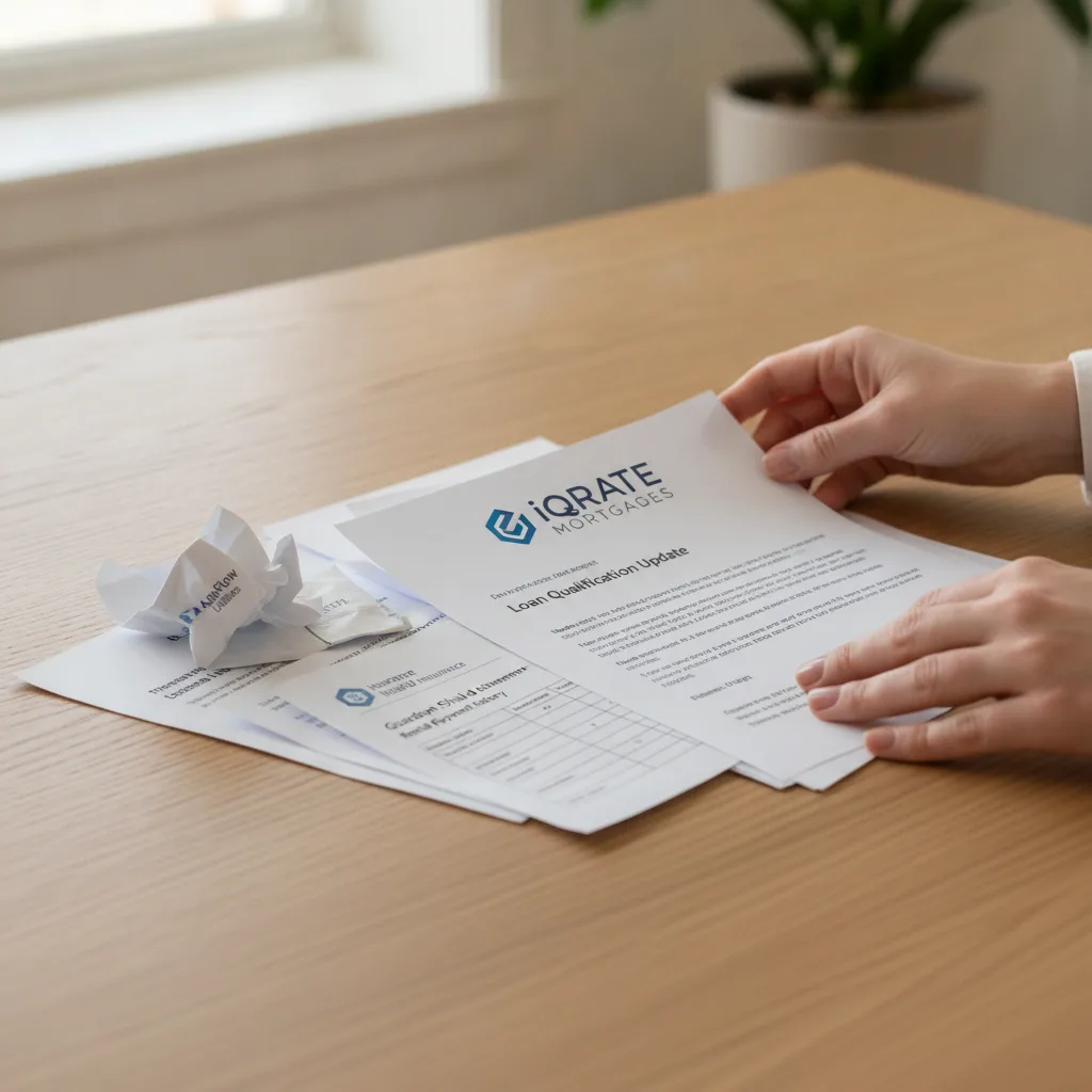 A person organizing bills and financial statements to build a non-traditional credit file.