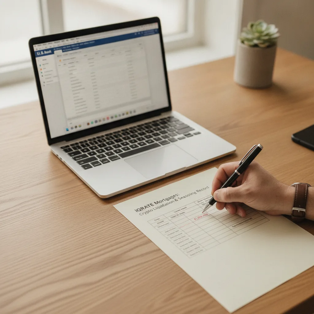 Detailed financial documents and bank statements for a mortgage application