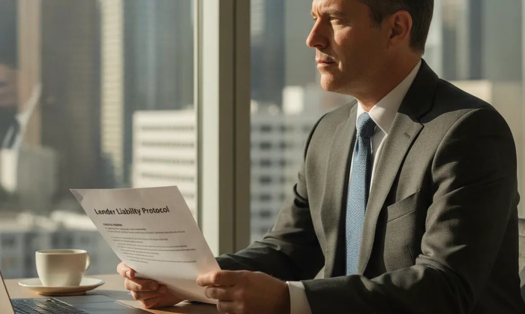 Los Angeles brokerage owner reviewing a lender protocol.