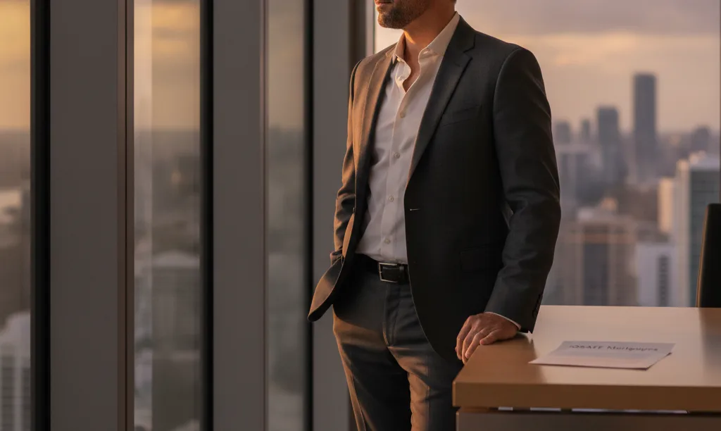 Business professional planning a successful Miami pivot.
