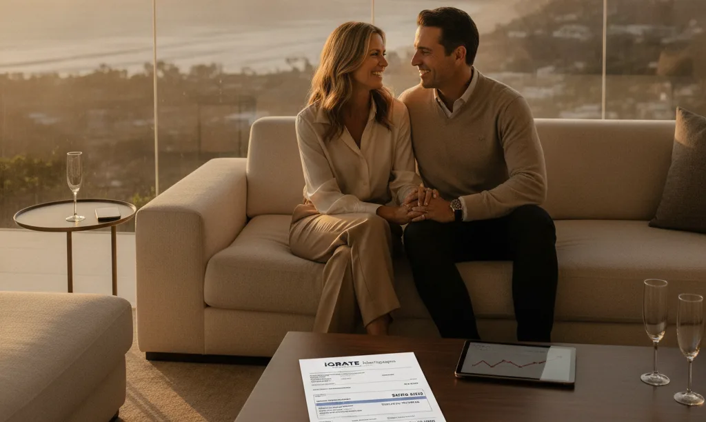 Couple enjoying their luxury San Diego home.