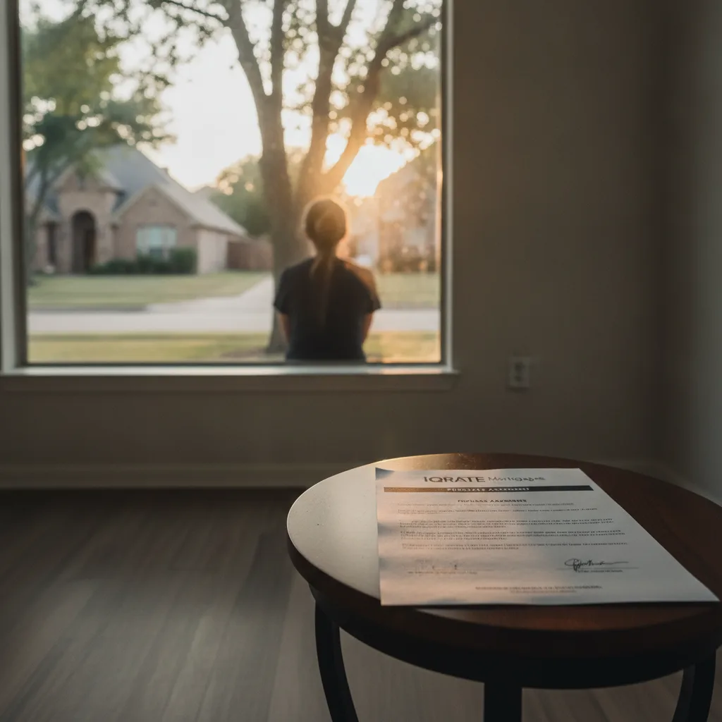 A mortgage underwriter manually reviewing application documents.