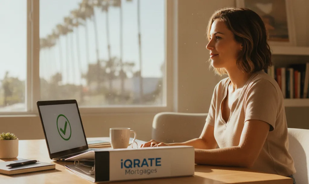 Creative professional in Los Angeles home office smiling.