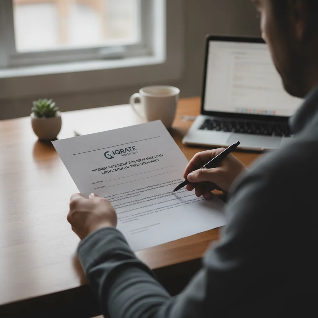 A person reviewing a lease agreement for a rental property.