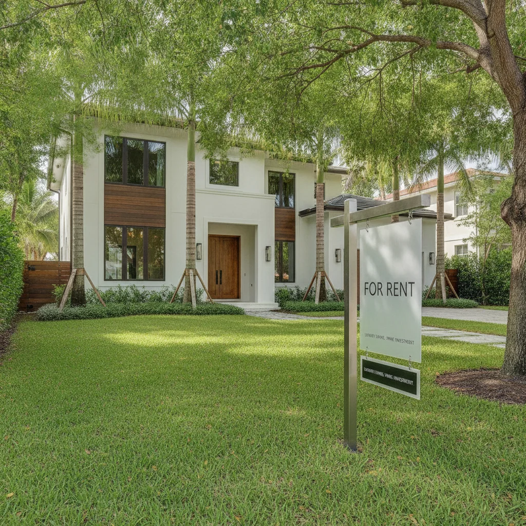 A modern home in Miami, Florida, eligible for a VA IRRRL refinance.