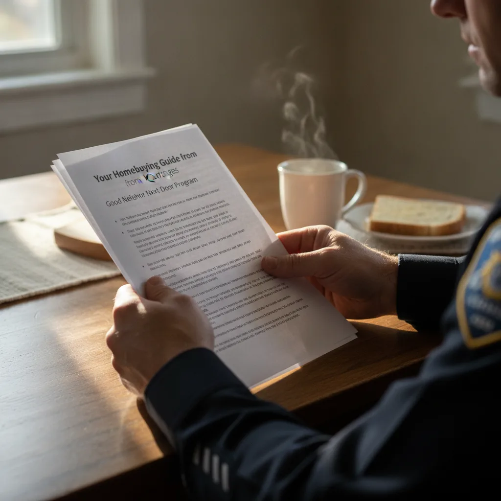 A suburban home eligible for the Good Neighbor Next Door program.