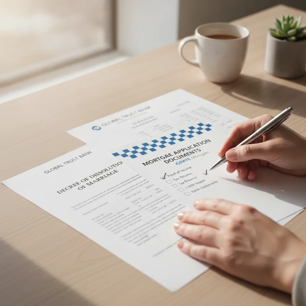 Comparing FHA and Conventional loan options on a form