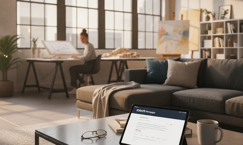 Aspirational Los Angeles loft with iQRATE Mortgages application.
