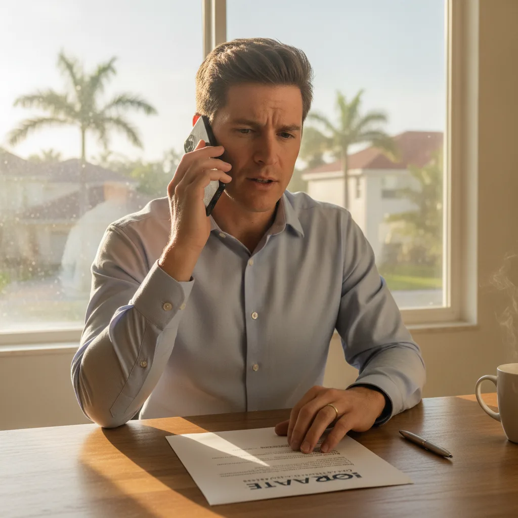 A person reviewing important legal documents for a mortgage.