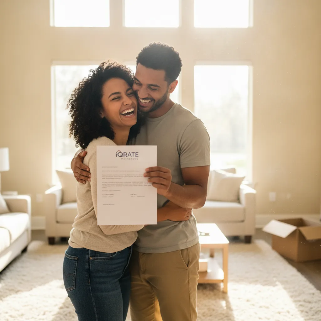 Couple reviewing mortgage documents