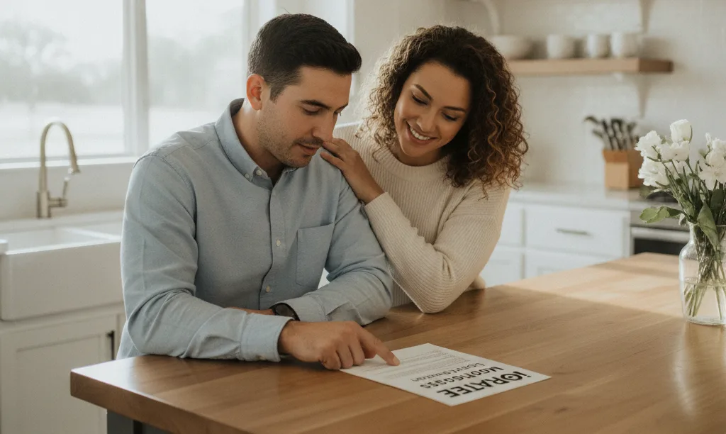 Couple reviewing iQRATE Mortgages loan options in Texas.