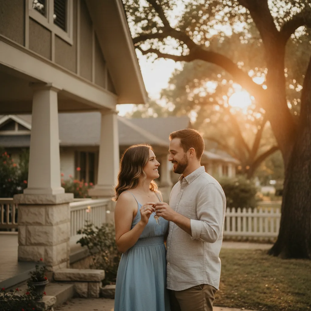 Couple making a financial decision about their mortgage application.