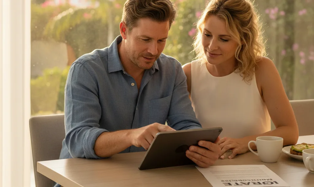 Veteran couple planning their Florida home loan.