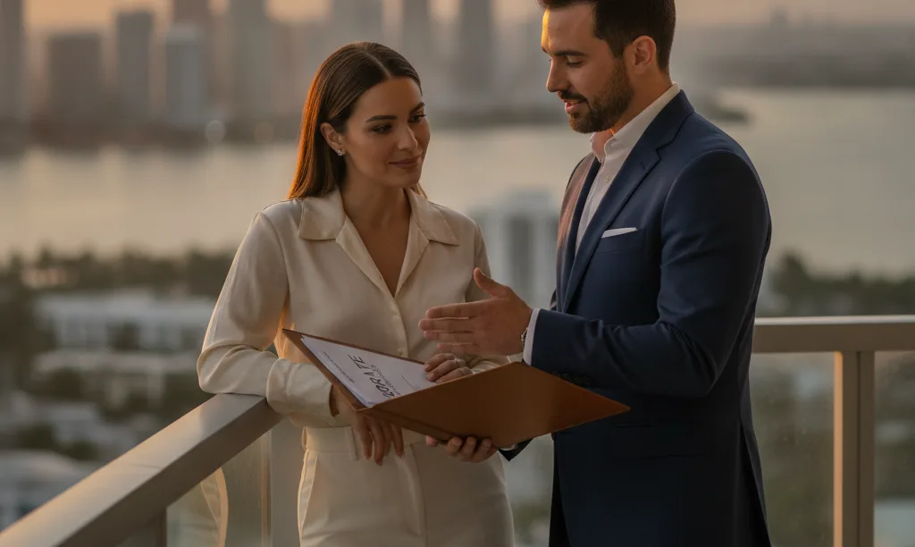 Two professionals discussing an iQRATE Mortgages plan