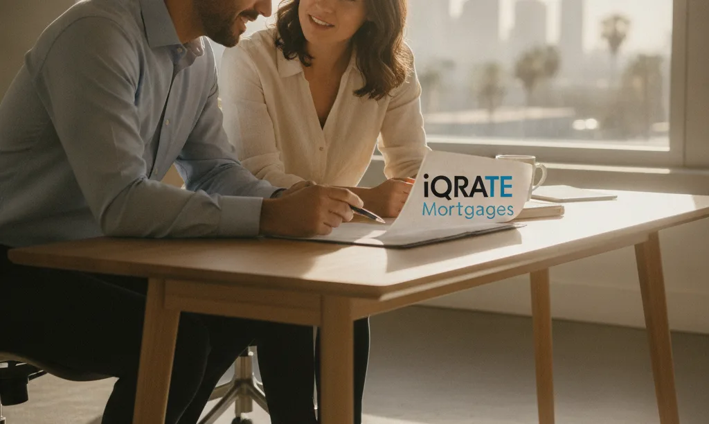 CPA and self-employed client discussing iQRATE Mortgages plan.