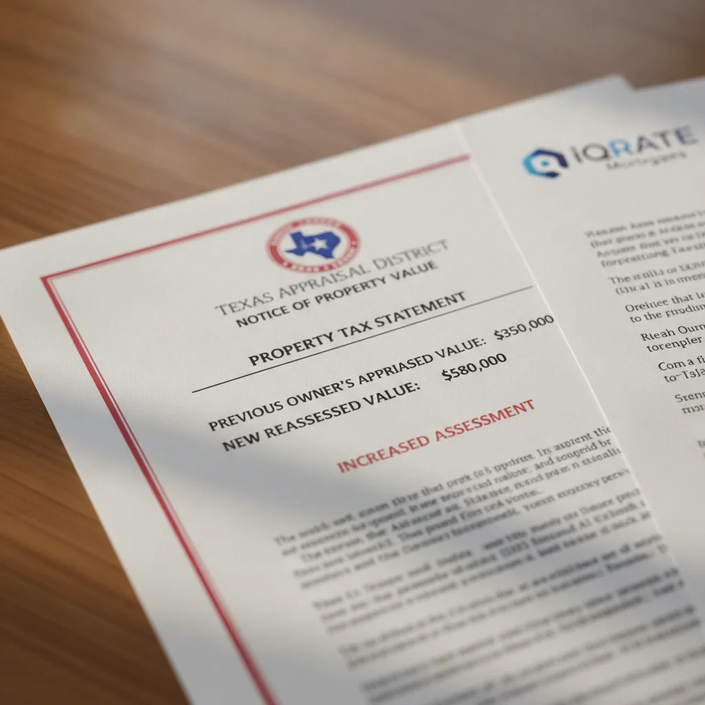 A person reviewing their property tax documents.