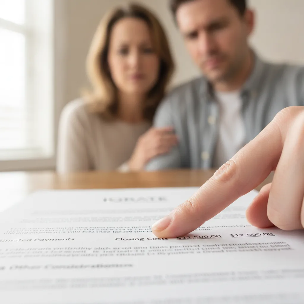 Couple planning their mortgage refinance