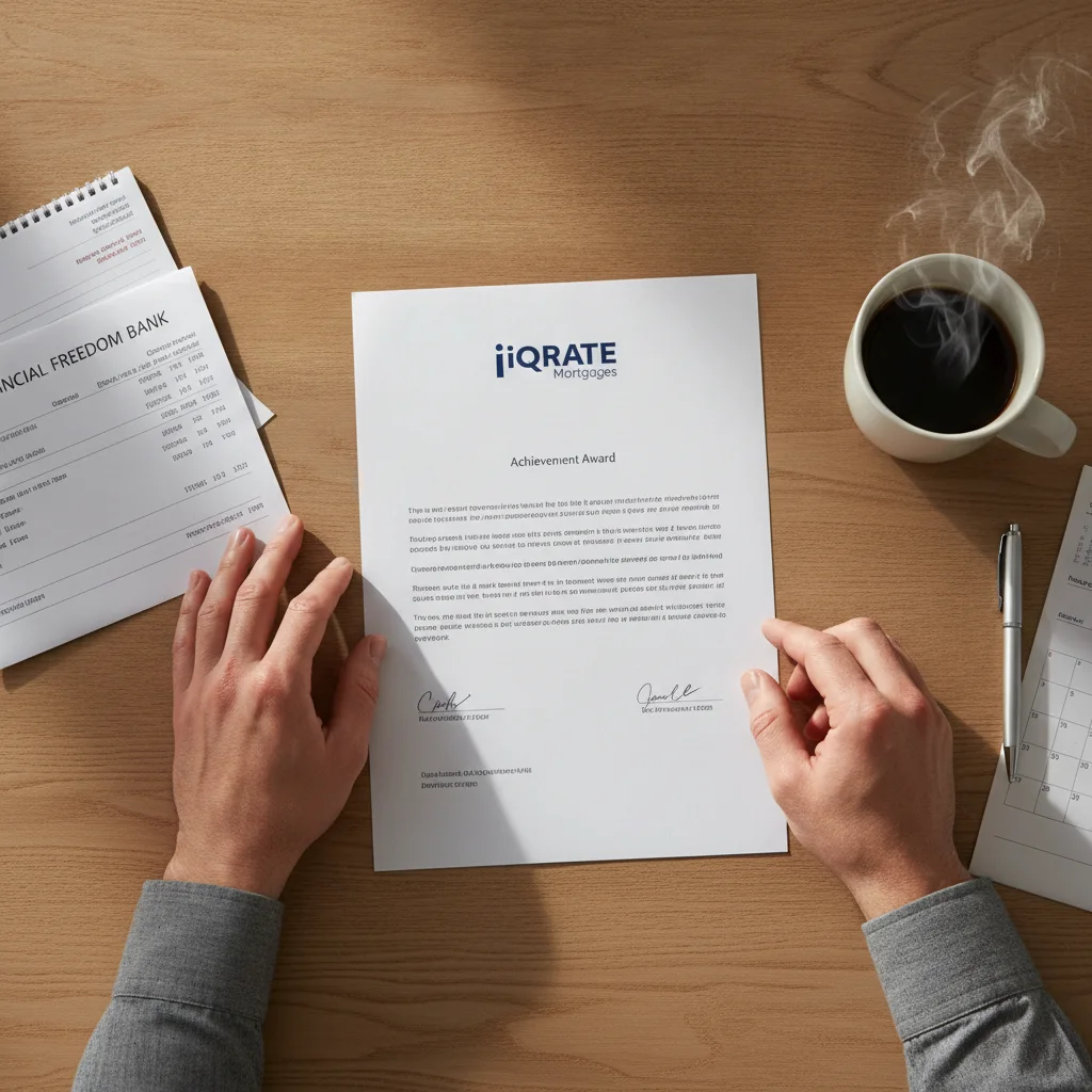 Couple happily reviewing their home loan options