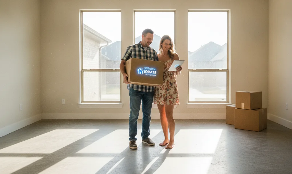 Veteran couple celebrating their new Houston home.