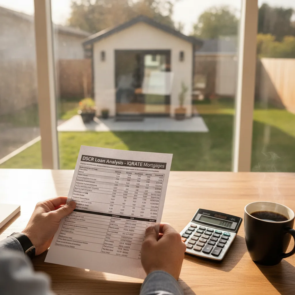 Appraiser reviewing documents to determine market rent for a new ADU