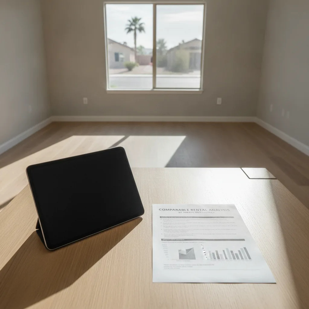 Appraiser's Form 1007 for calculating market rent on an investment property.
