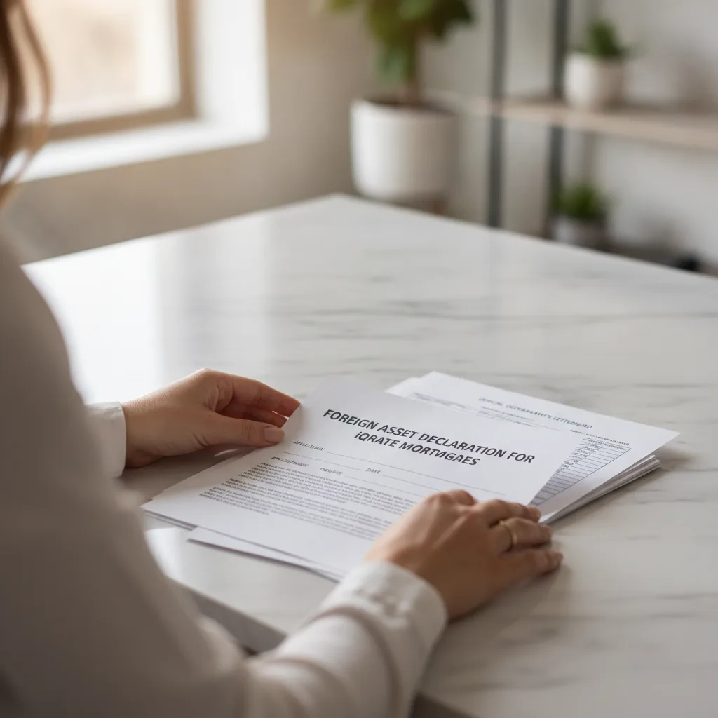 Wire transfer documents for a U.S. mortgage