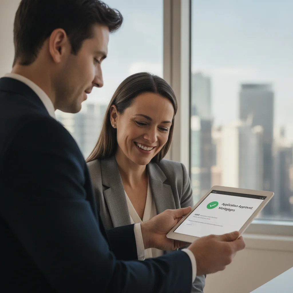 Business owner organizing tax documents for a mortgage application