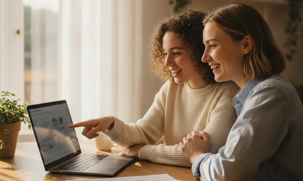 Young couple planning their new home mortgage.