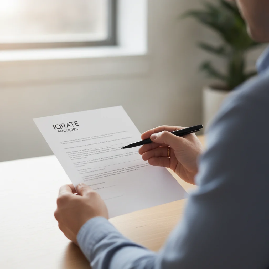 An underwriter carefully reviewing bank statements for a jumbo loan application.