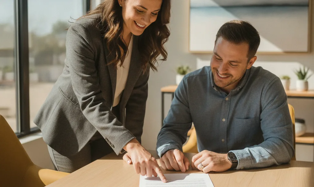 Texas agent explains escrow system to client.