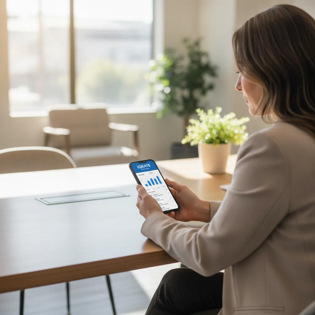 A real estate agent collaborating with a mortgage professional over a laptop.