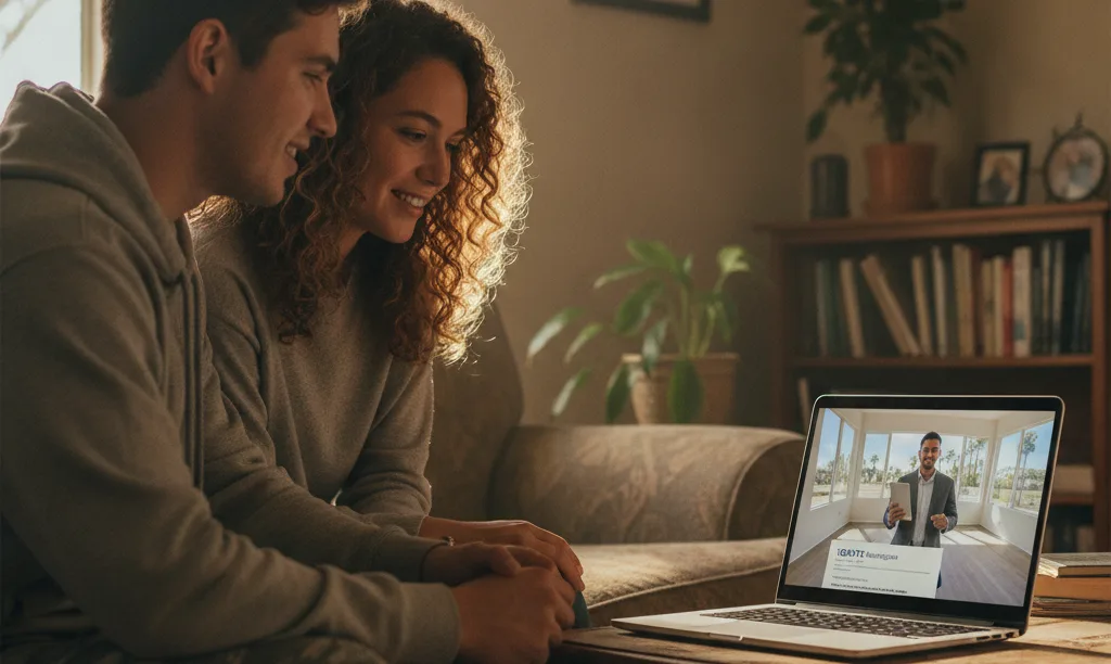 Military couple remotely touring a San Diego home.