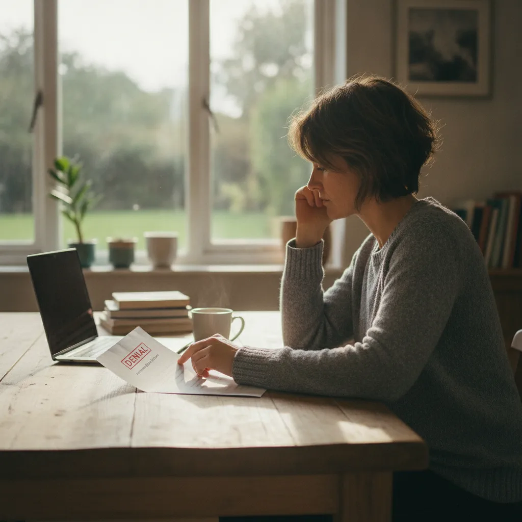 Mortgage underwriter reviewing documents for a manual underwrite