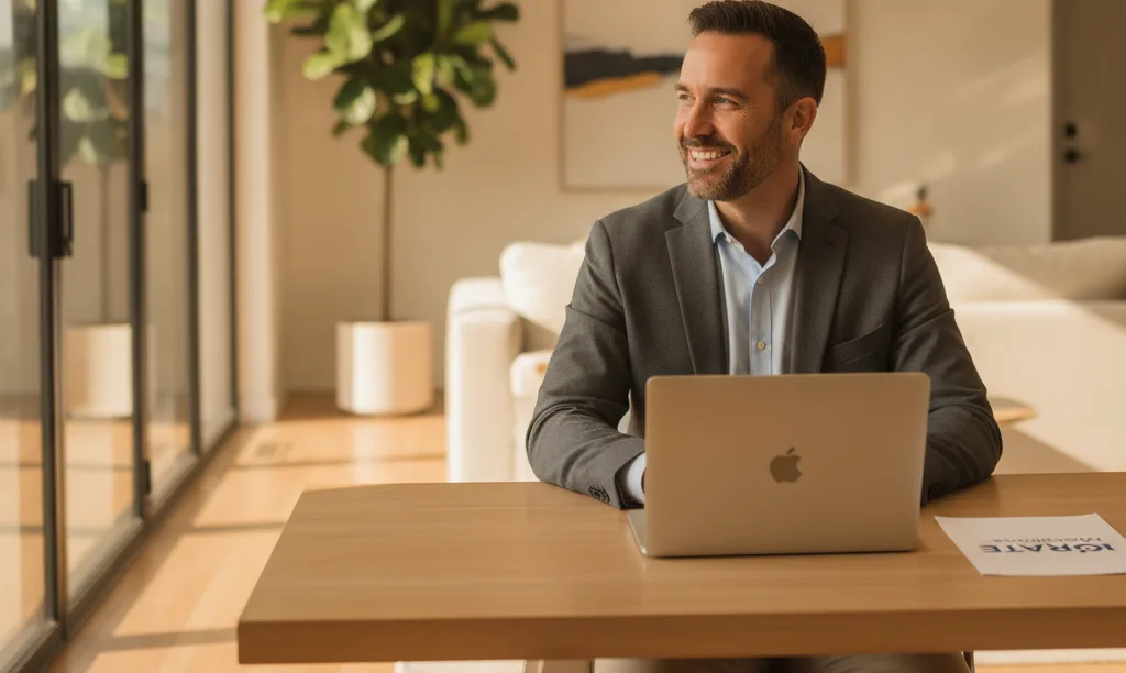 Los Angeles business owner secures home mortgage.