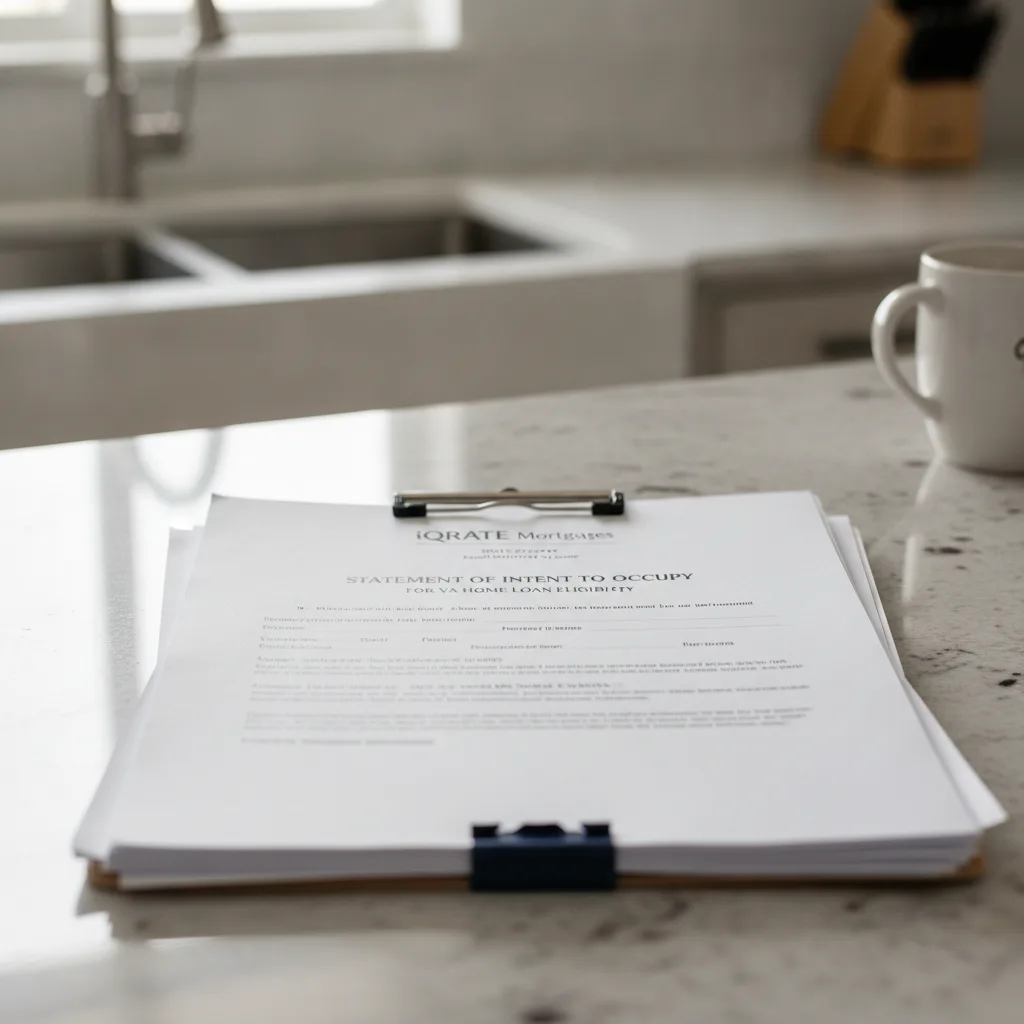 Underwriter reviewing a remote work VA loan application