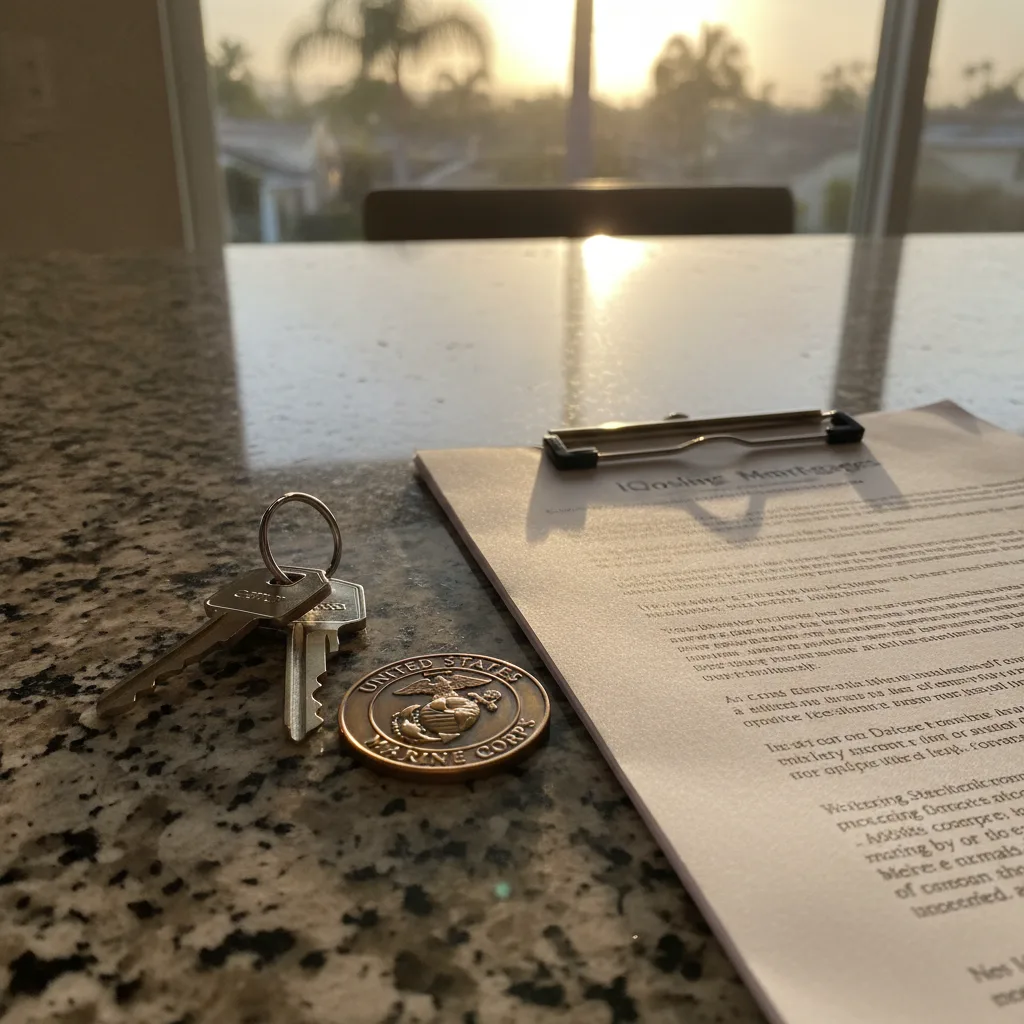 Real estate agent discussing options with a military family.