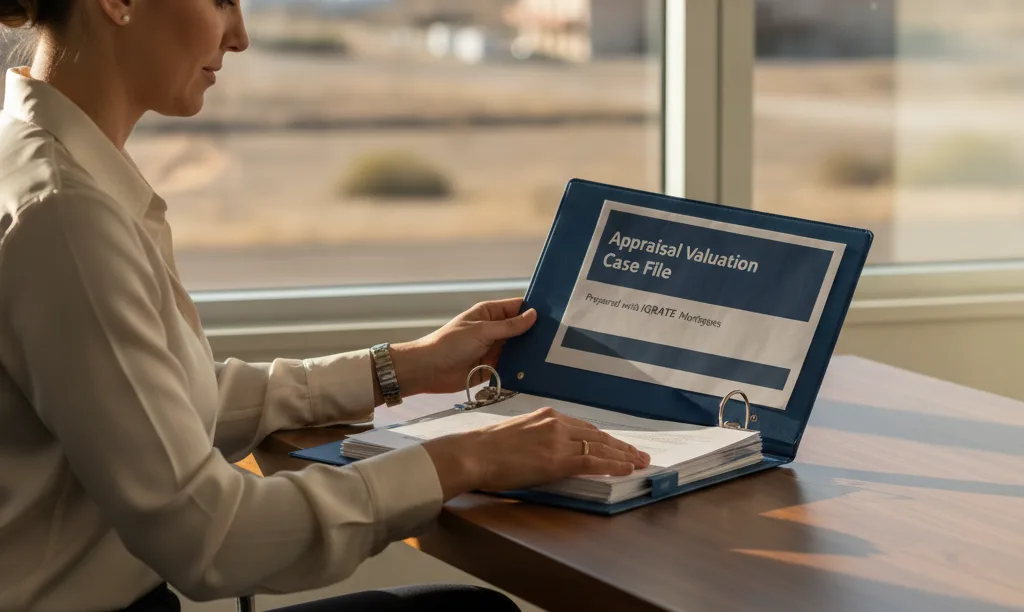 Nevada agent preparing an appraisal defense file.