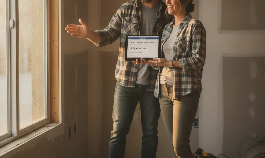Couple planning renovation in a fixer-upper home.