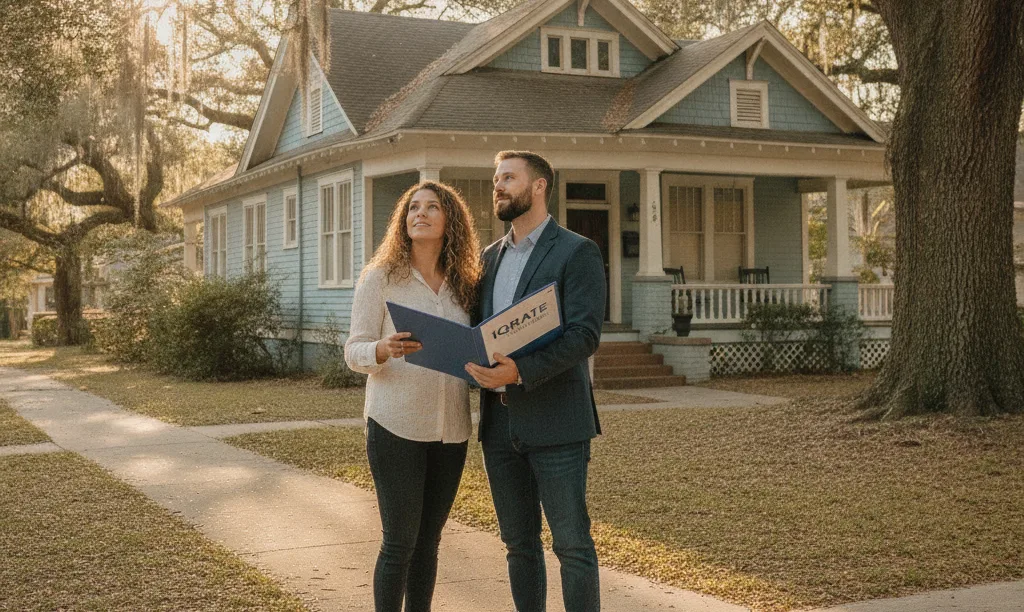 Couple considering an older Florida home purchase.