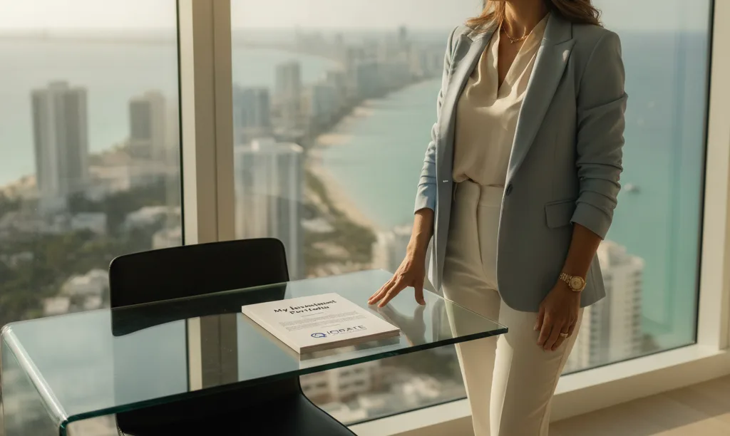 Realtor plans investment portfolio in Miami high-rise.