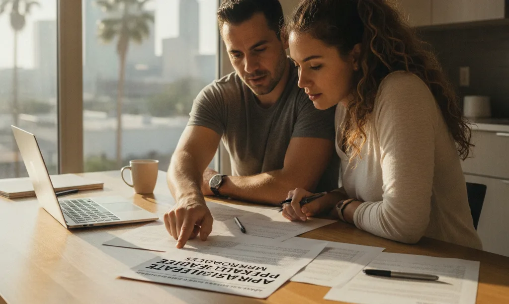 Houston homebuyers preparing a home appraisal rebuttal package.