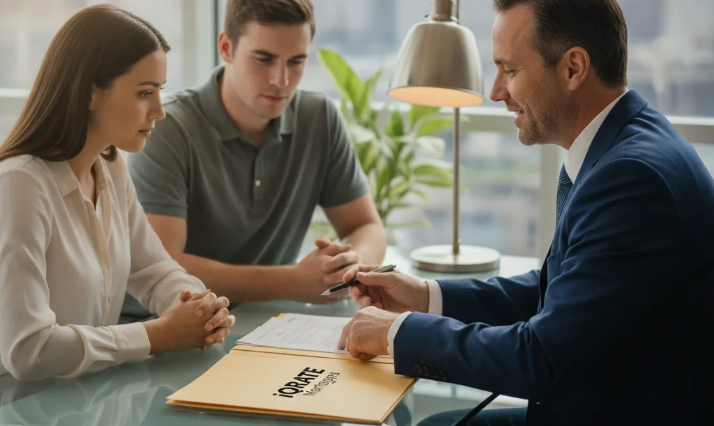 Couple finding mortgage relief with iQRATE Mortgages advisor.