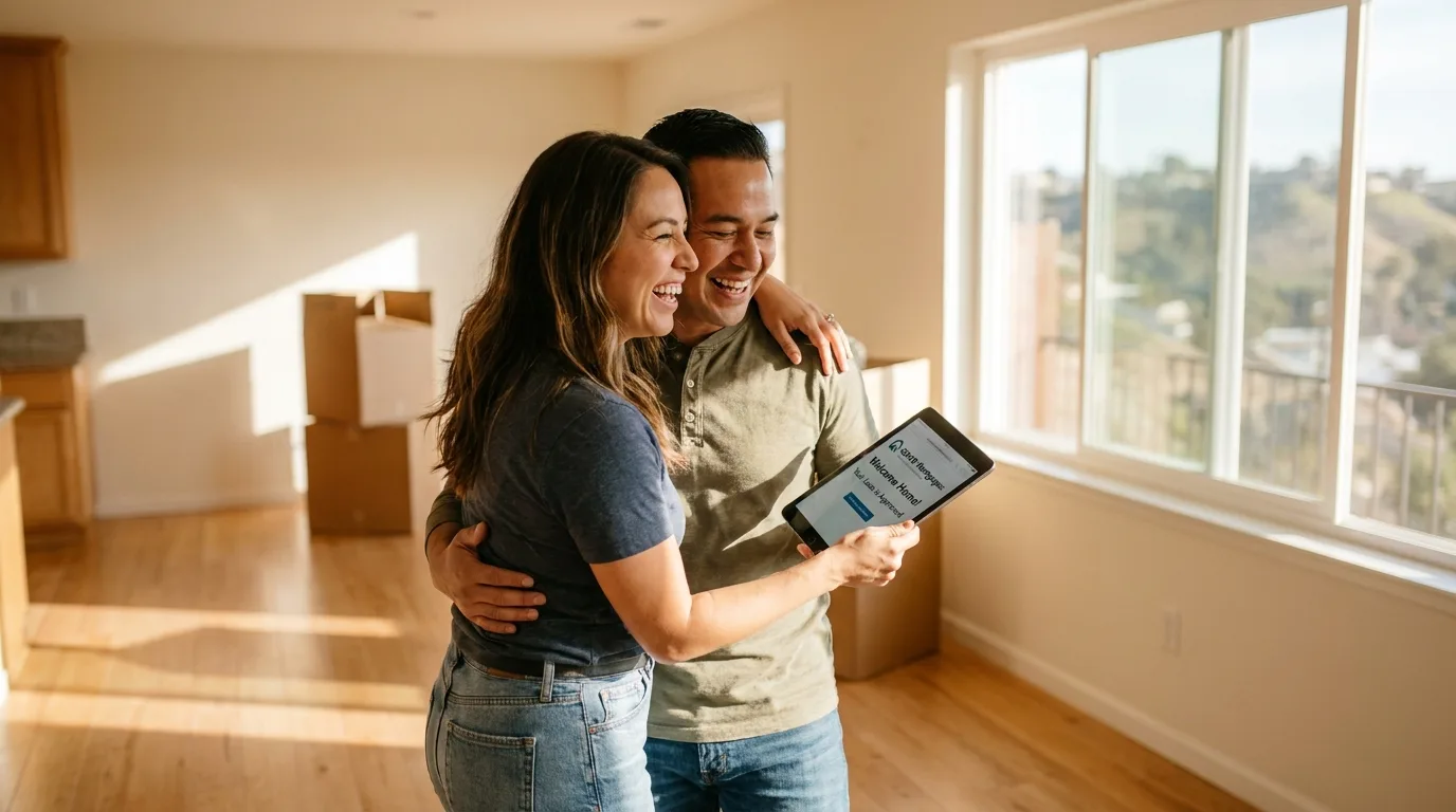 Real estate investor reviewing financial documents for a mortgage application