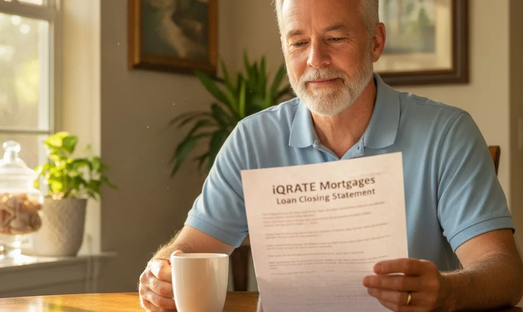 Florida veteran reviews iQRATE Mortgages document peacefully.