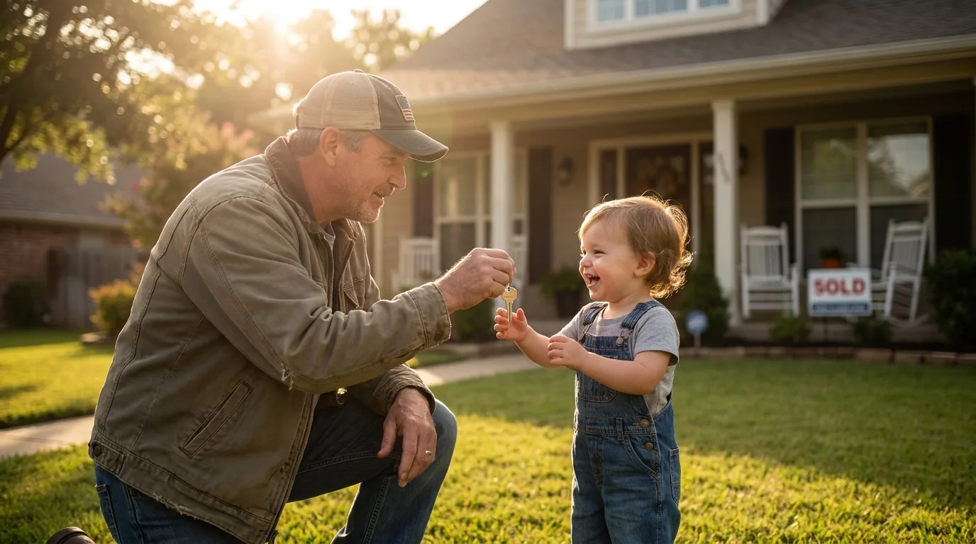 Veteran reviewing Certificate of Eligibility for a VA funding fee waiver.