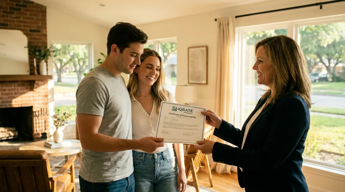 Exterior of a suburban Texas home with title being reviewed