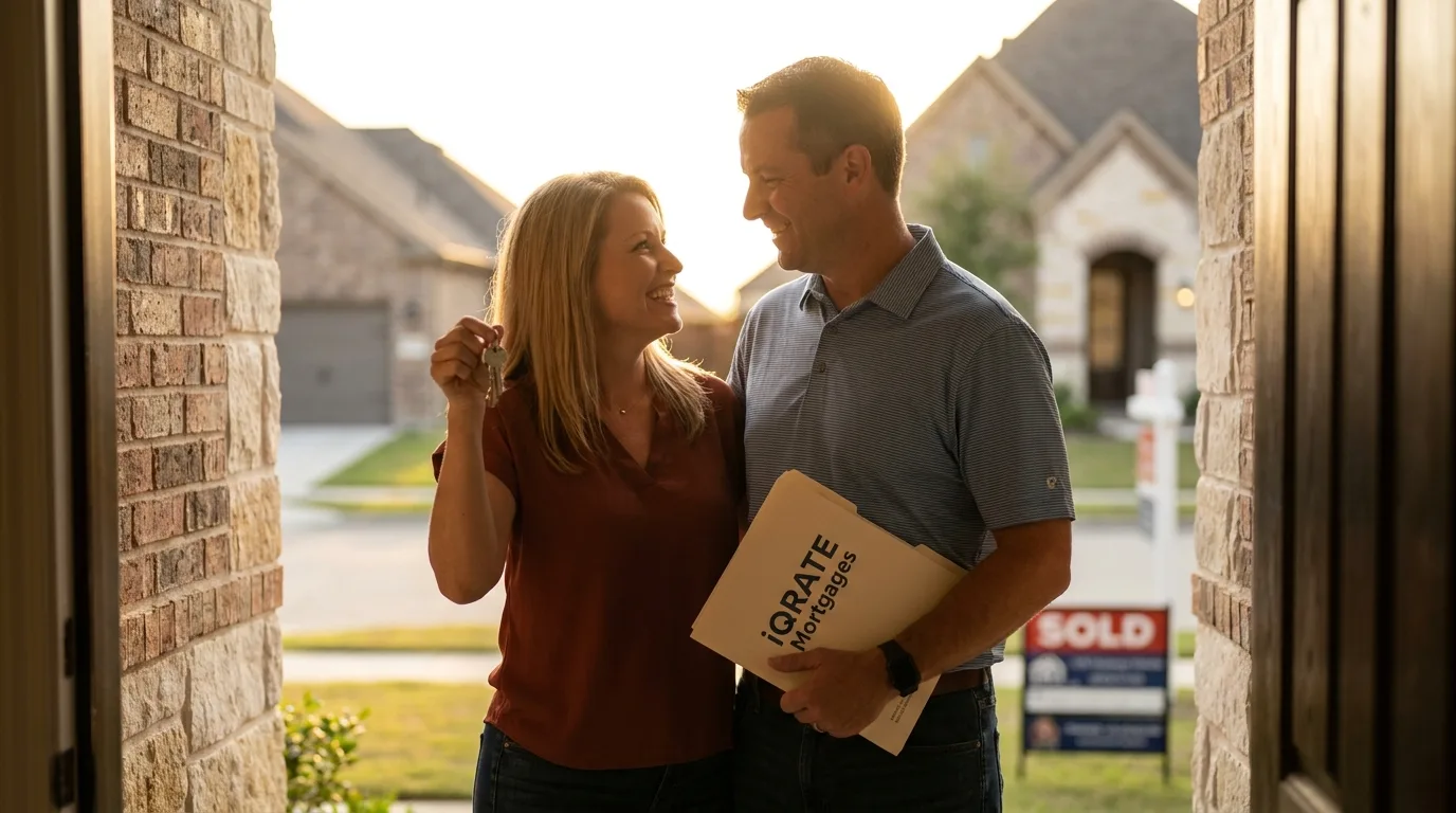 A person organizing financial documents for a mortgage application.